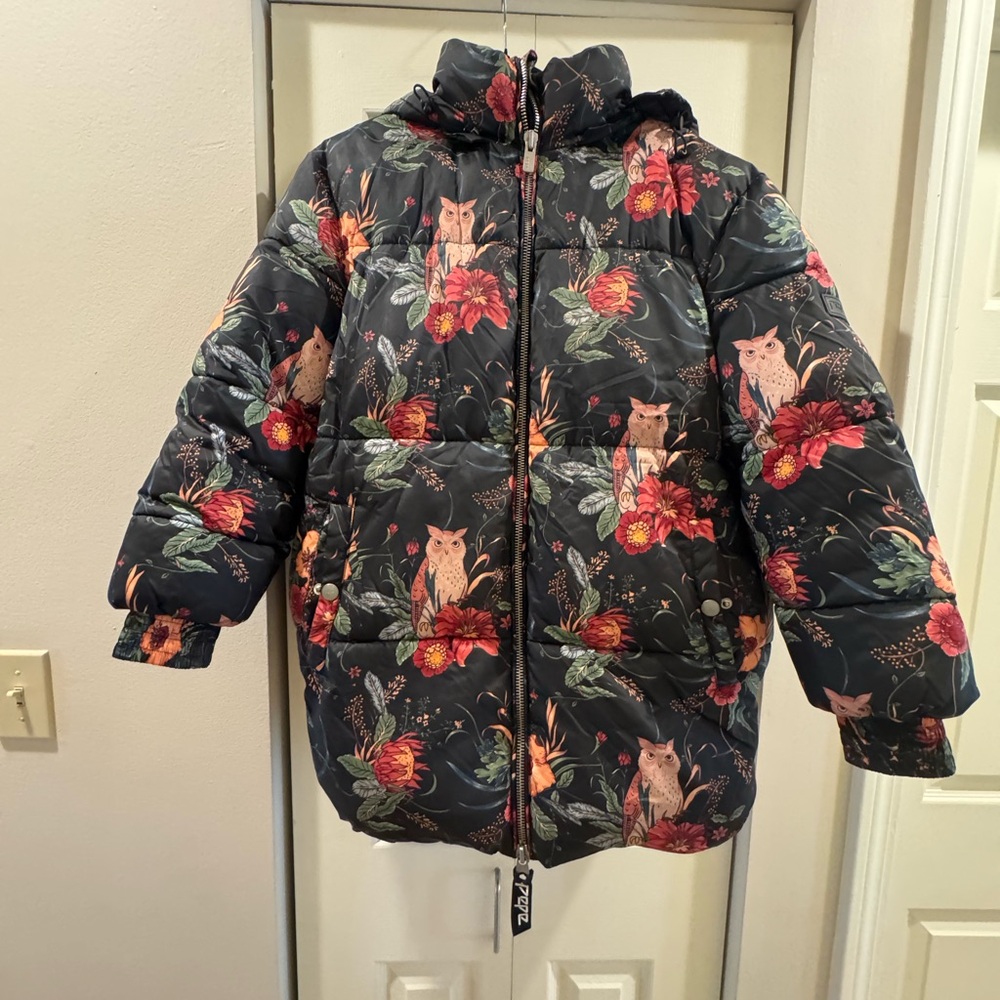 Pepe Jeans Black Floral Puffer Jacket